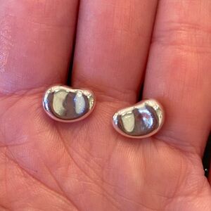 Tiffany & Co. Elsa Peretti Sterling Silver Bean Earrings